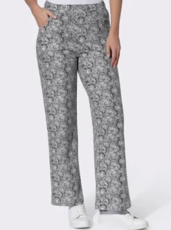 Freizeithose im floralen Dessin