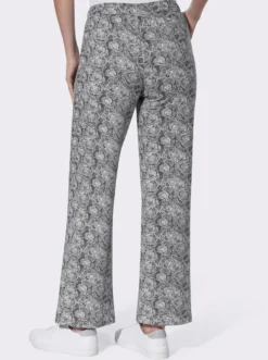 Freizeithose im floralen Dessin