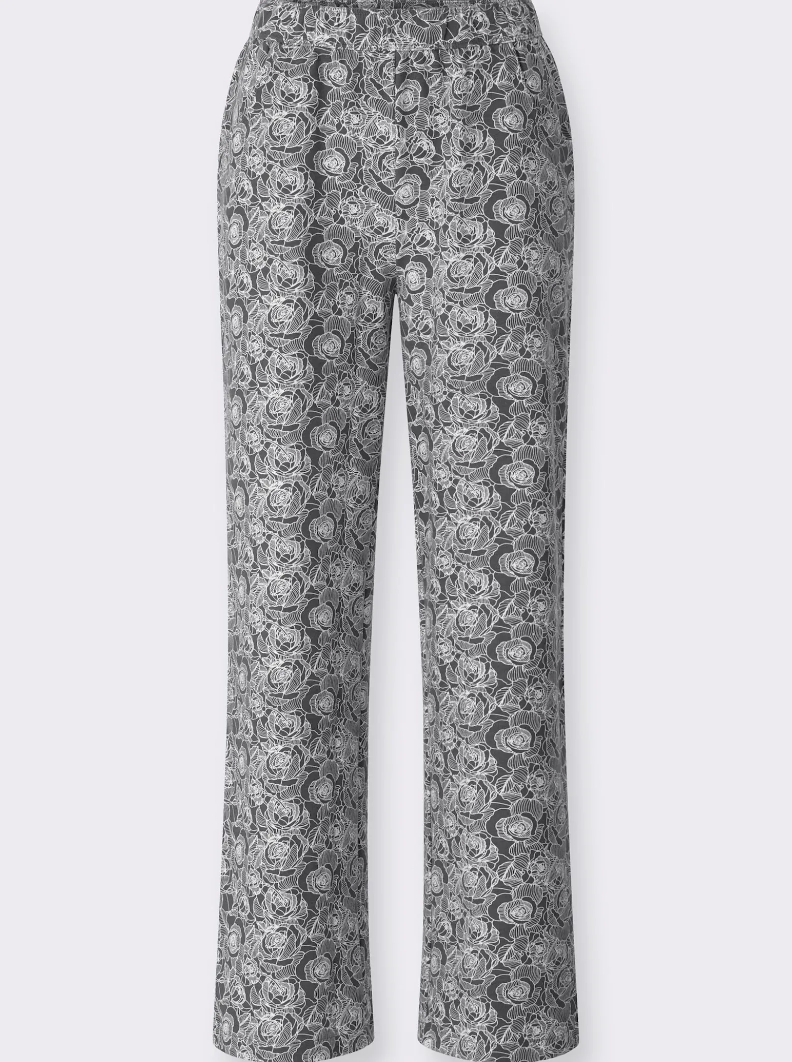 Freizeithose im floralen Dessin