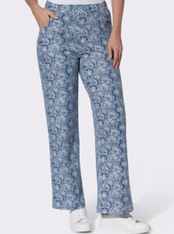 Freizeithose im floralen Dessin