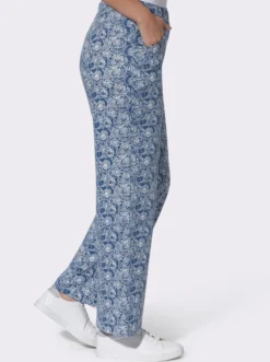 Freizeithose im floralen Dessin