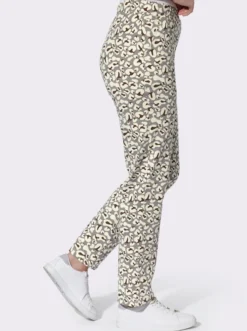 Freizeithose im Leo-Print