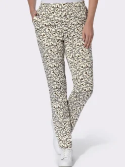 Freizeithose im Leo-Print