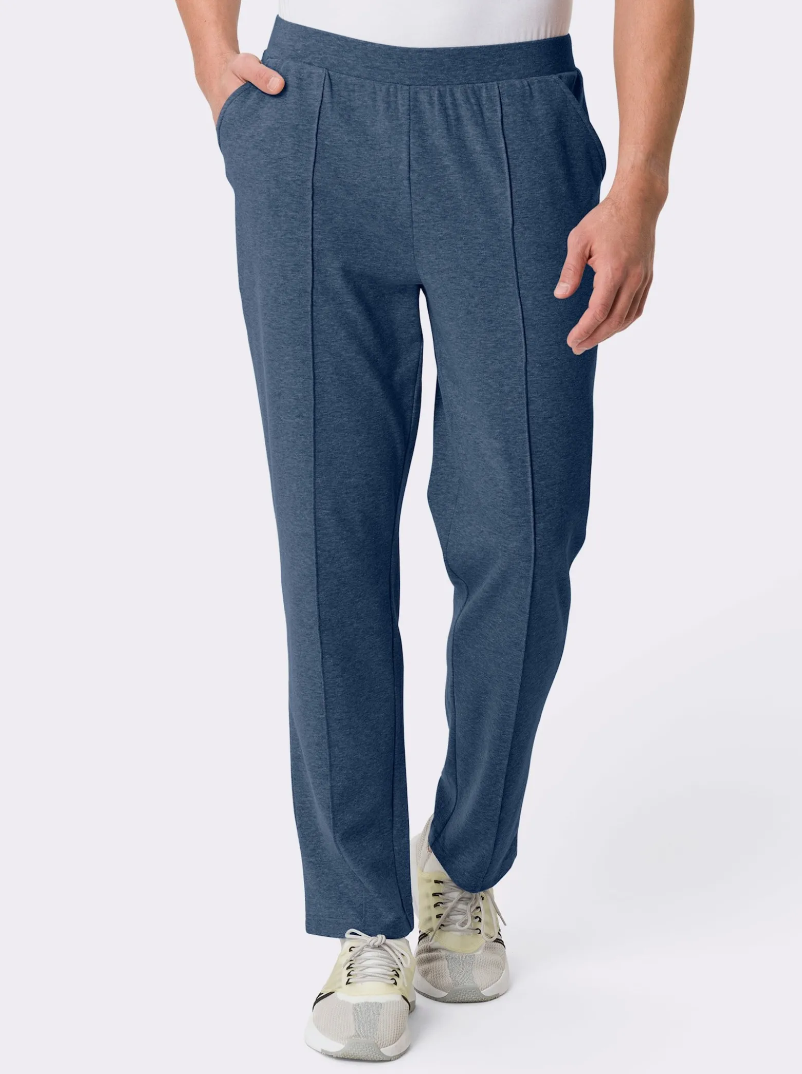 Freizeithose in Melange-Optik