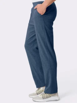 Freizeithose in Melange-Optik
