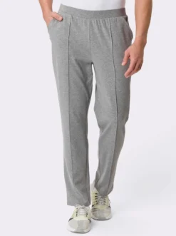 Freizeithose in Melange-Optik