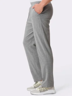 Freizeithose in Melange-Optik