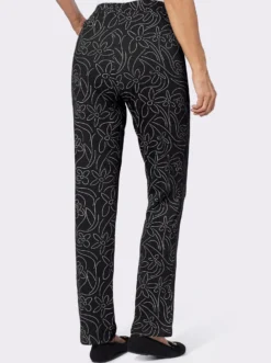 Freizeithose mit Blumen-Druck