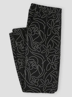 Freizeithose mit Blumen-Druck