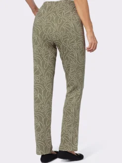 Freizeithose mit Blumen-Druck
