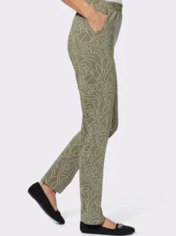 Freizeithose mit Blumen-Druck