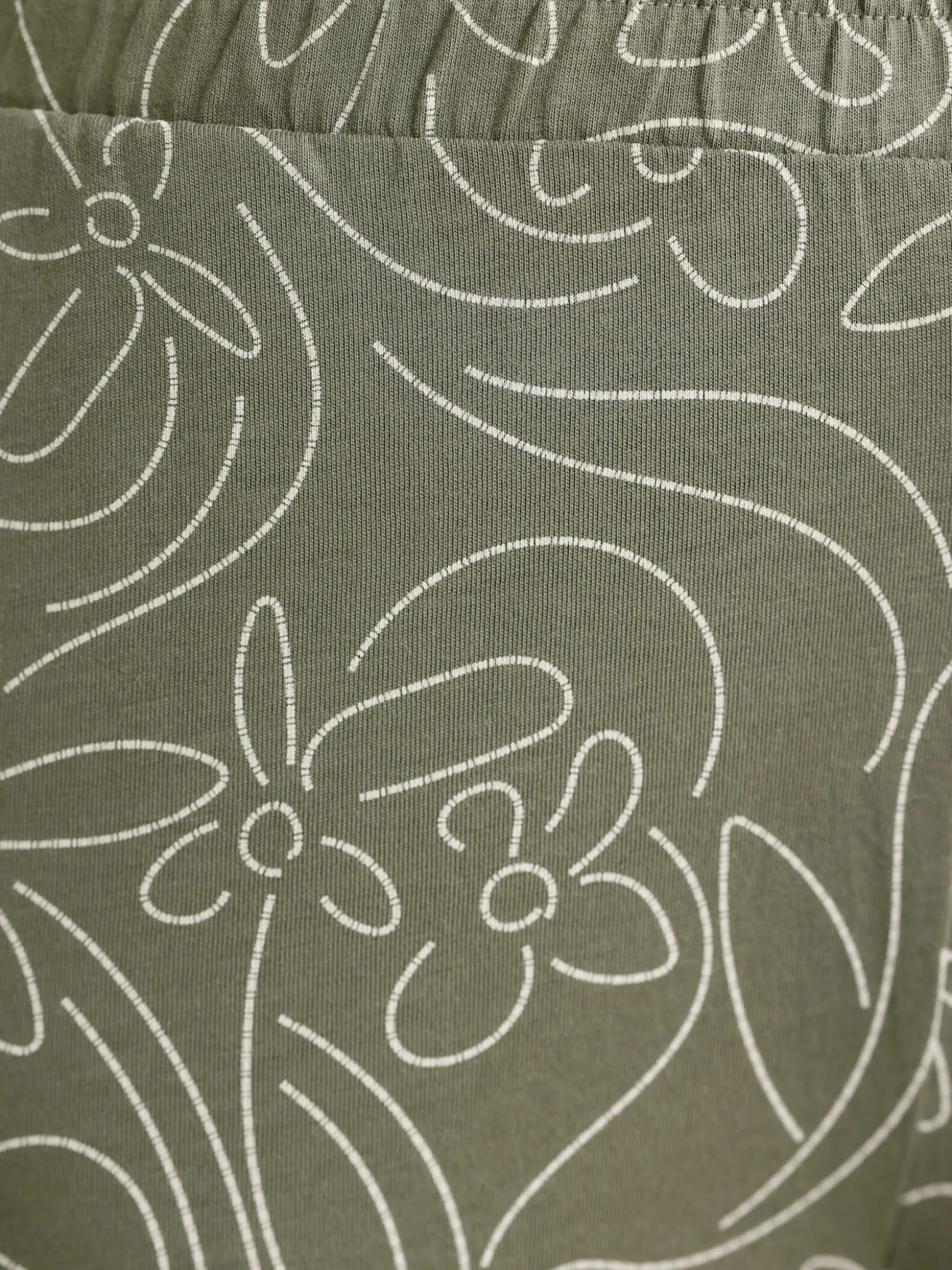 Freizeithose mit Blumen-Druck