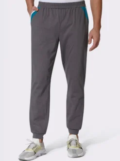 Freizeithose mit Kontrasteinsätzen