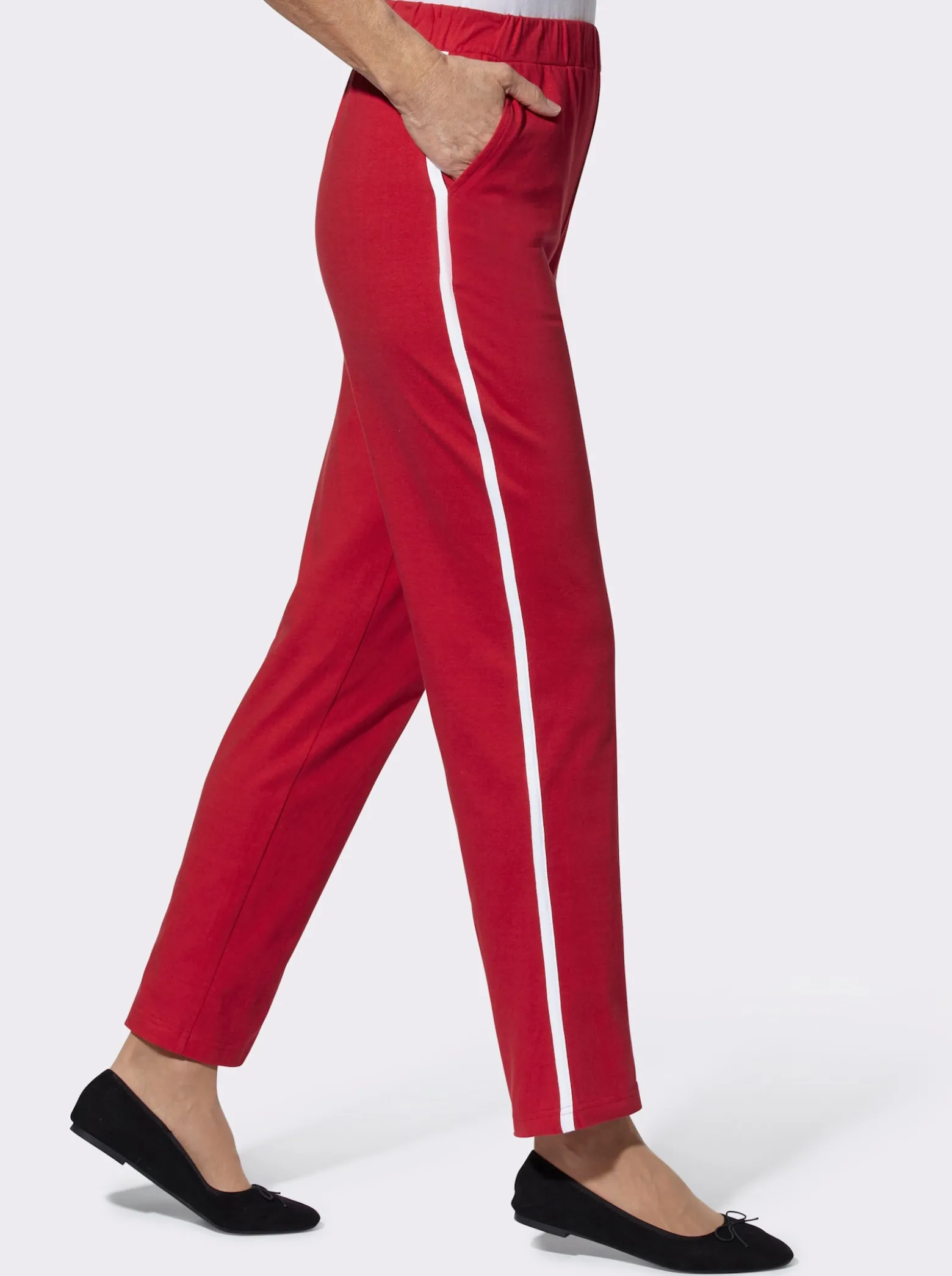 Freizeithose mit Kontraststreifen seitlich