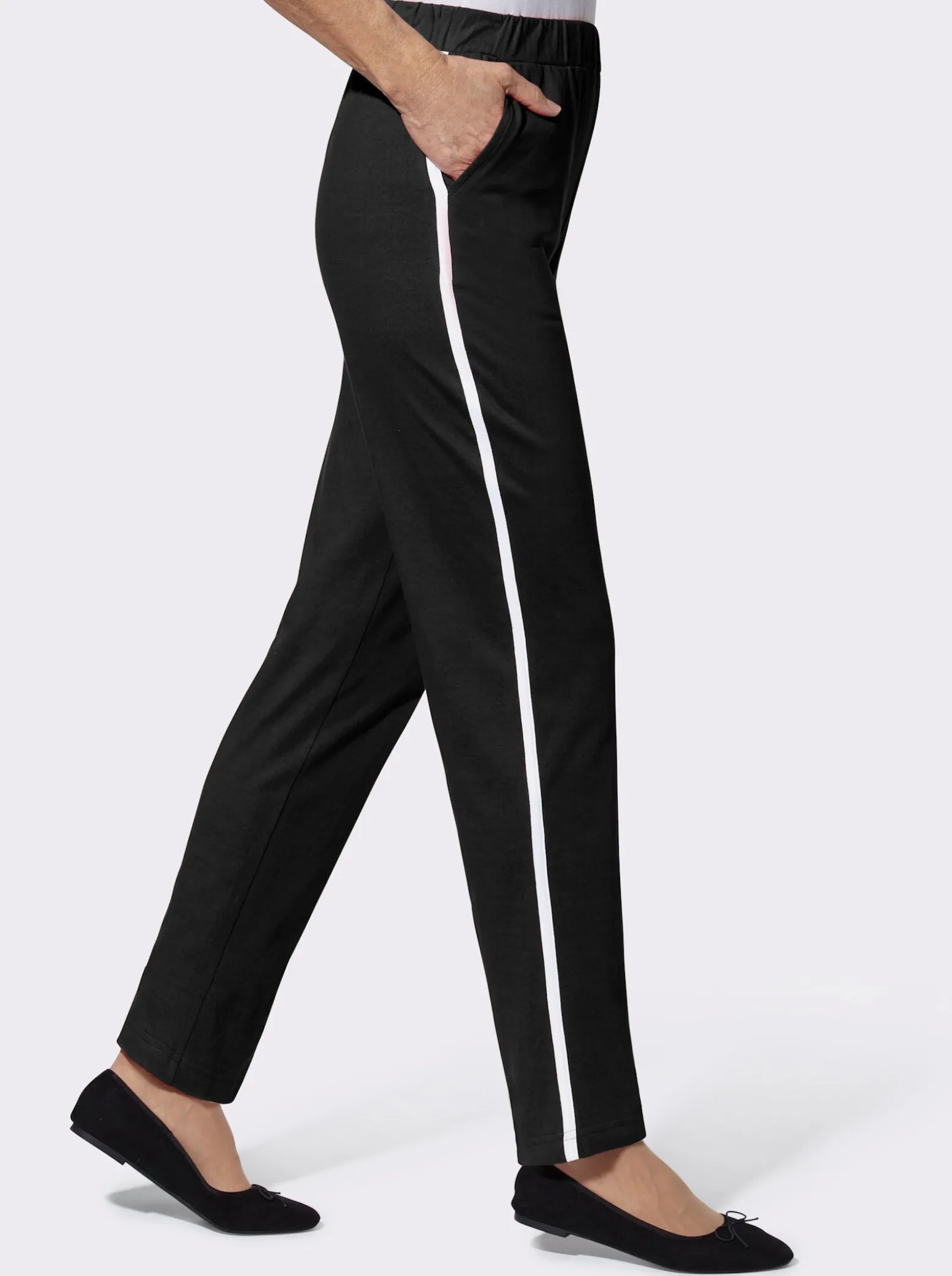 Freizeithose mit Kontraststreifen seitlich