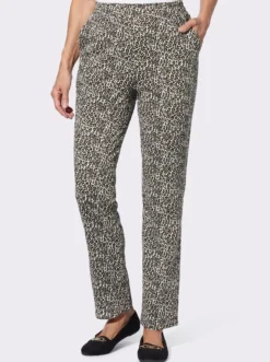 Freizeithose mit Leo-Muster