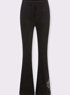 Freizeithose mit platziertem Grafik-Druck