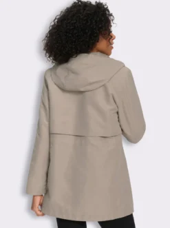Freizeitjacke in Longform, mit Kapuze