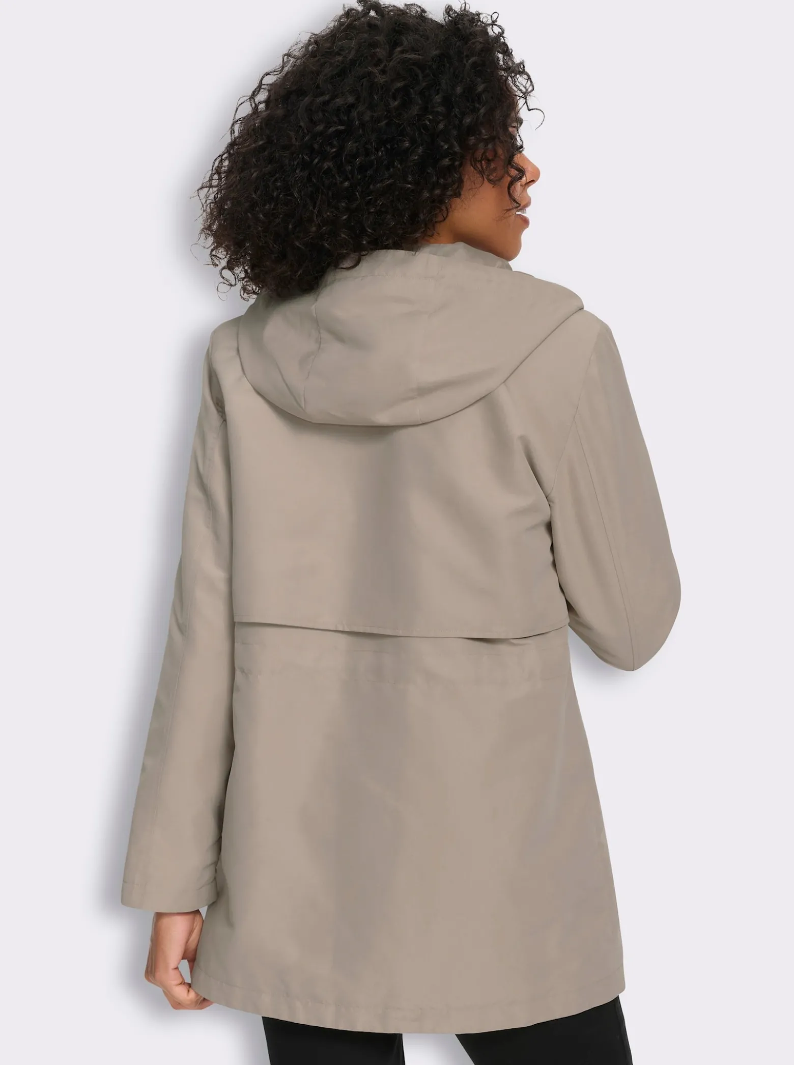 Freizeitjacke in Longform, mit Kapuze