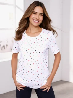 Freizeitshirt im Pünktchenmuster
