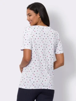 Freizeitshirt im Pünktchenmuster