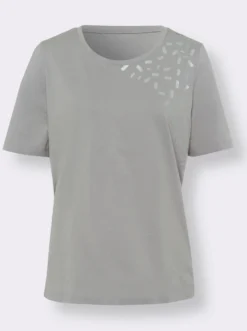 Freizeitshirt mit Glanz-Druck