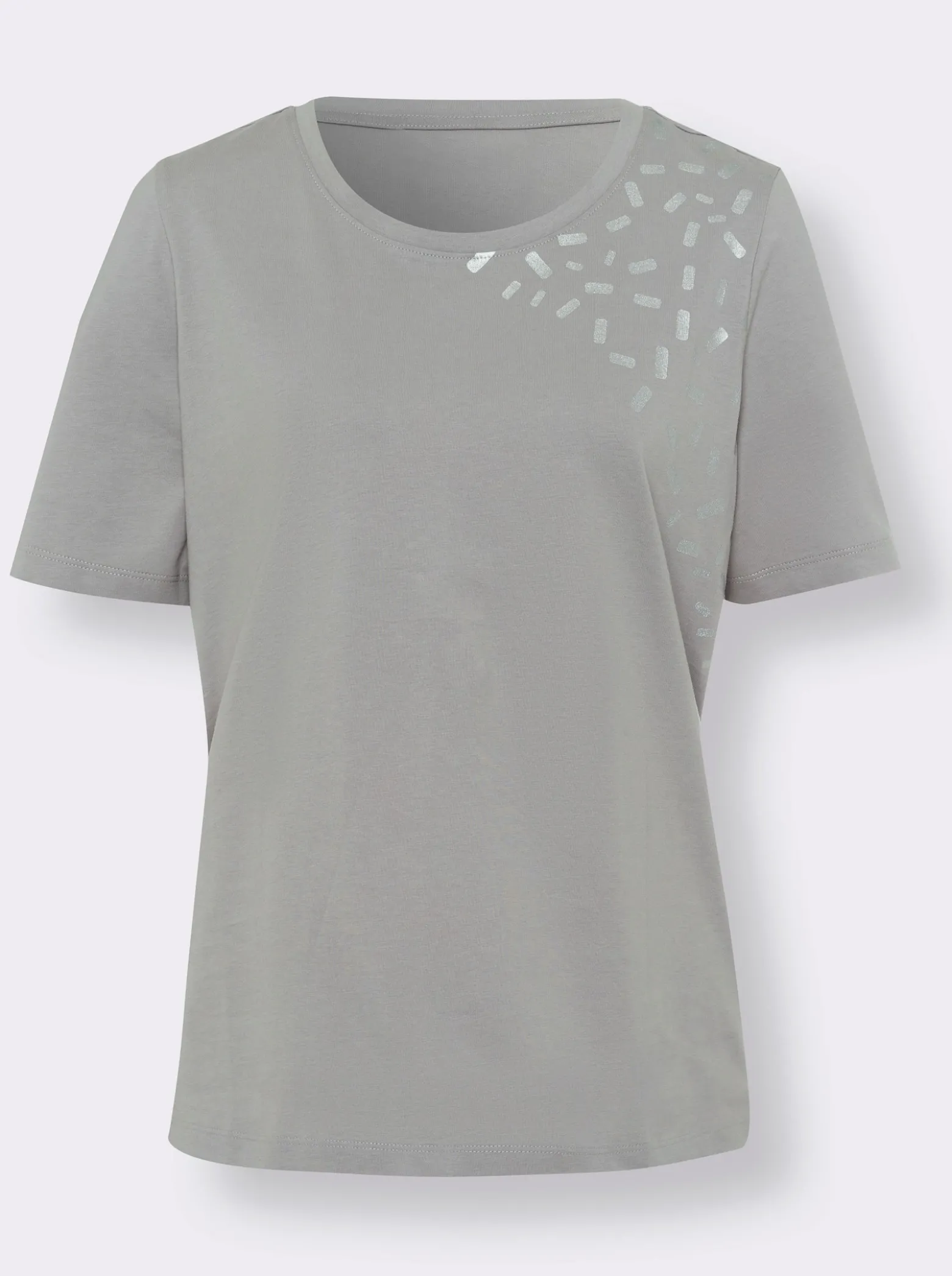 Freizeitshirt mit Glanz-Druck