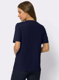 Freizeitshirt mit Glanz-Druck