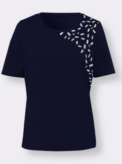 Freizeitshirt mit Glanz-Druck