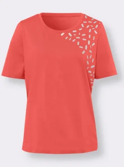Freizeitshirt mit Glanz-Druck
