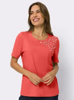 Freizeitshirt mit Glanz-Druck