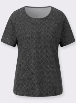 Freizeitshirt mit Grafik-Muster allover