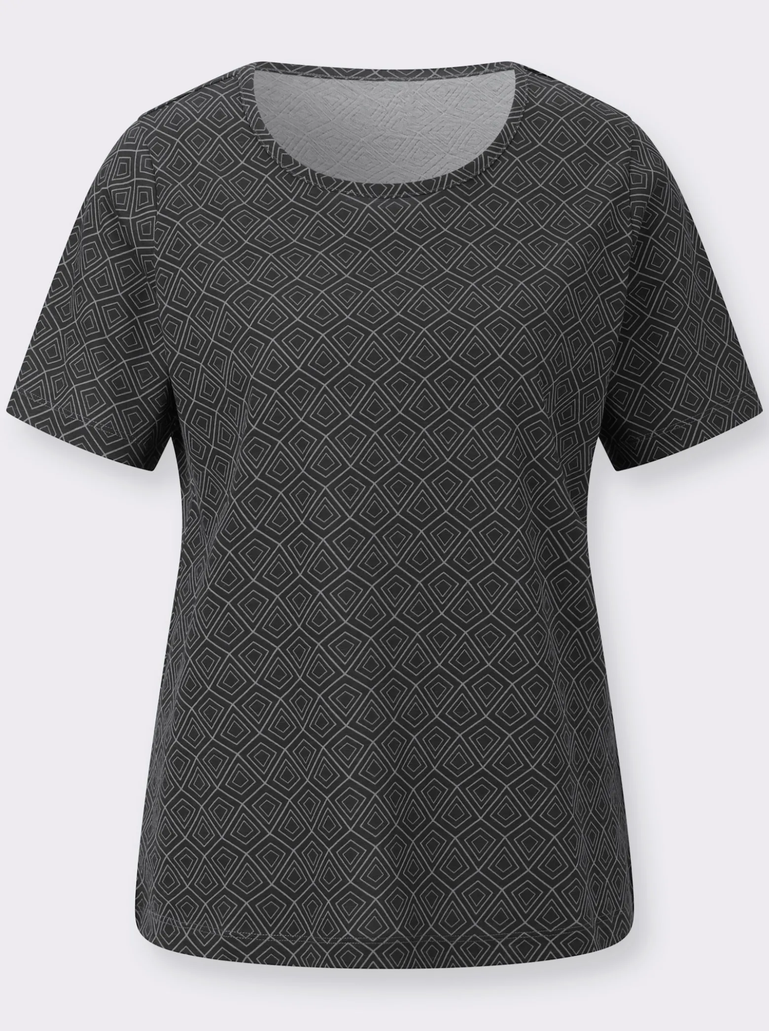 Freizeitshirt mit Grafik-Muster allover