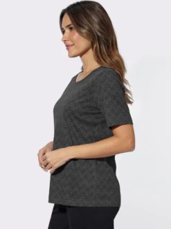 Freizeitshirt mit Grafik-Muster allover