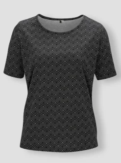 Freizeitshirt mit Grafik-Muster allover