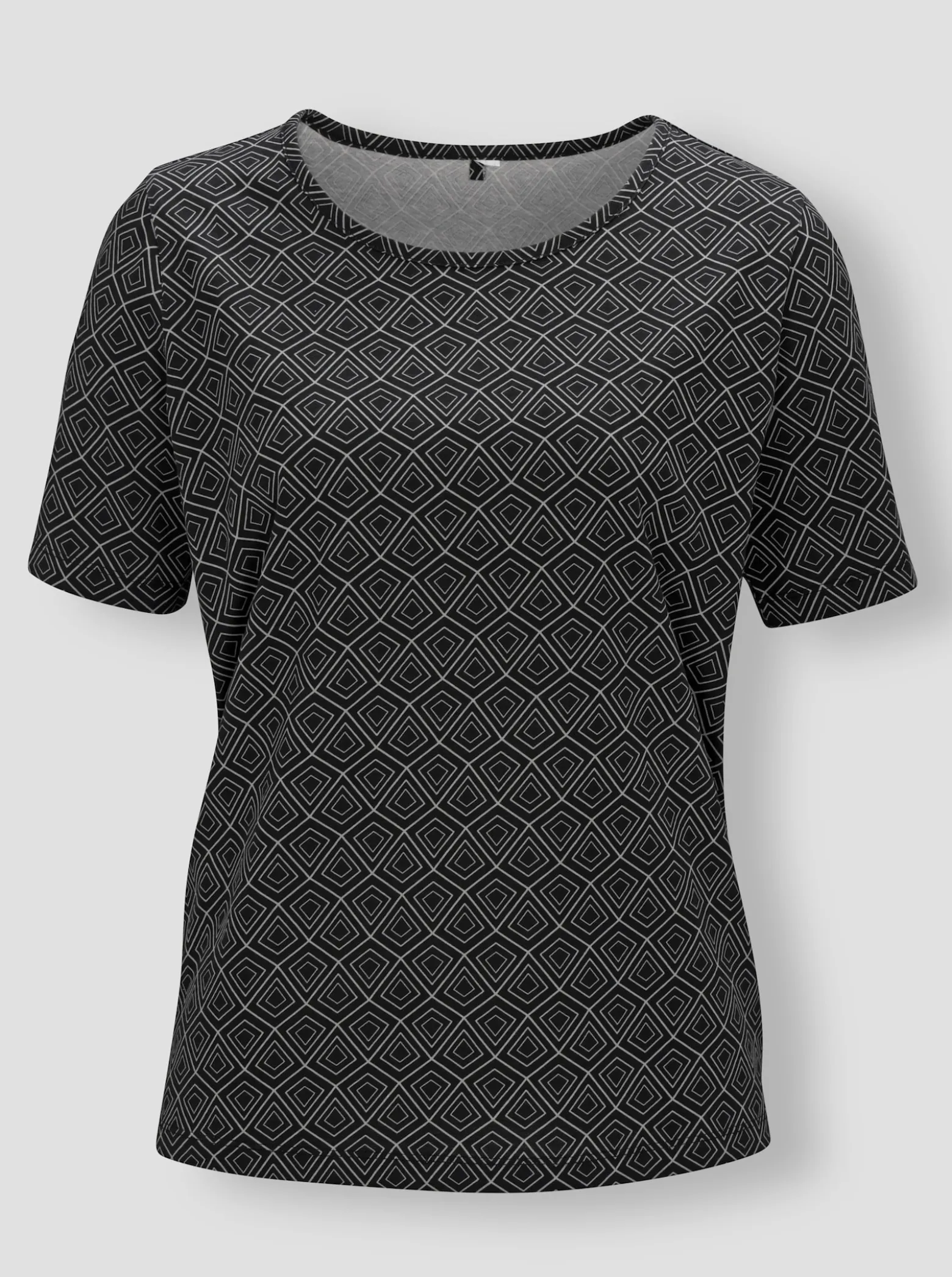 Freizeitshirt mit Grafik-Muster allover
