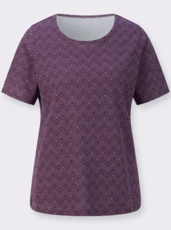 Freizeitshirt mit Grafik-Muster allover