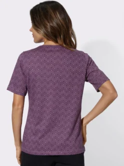 Freizeitshirt mit Grafik-Muster allover