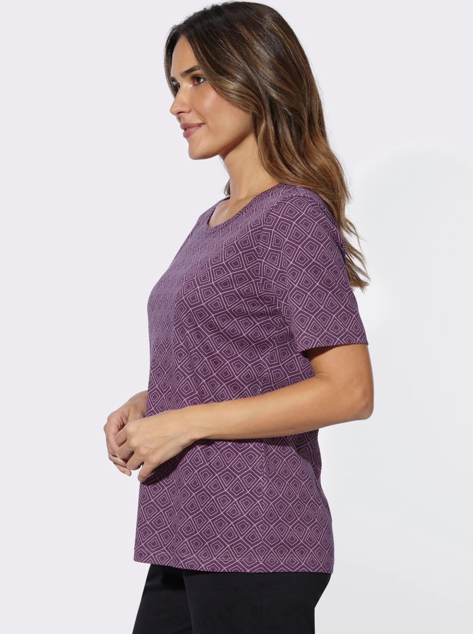 Freizeitshirt mit Grafik-Muster allover