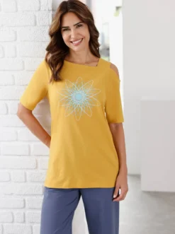 Freizeitshirt mit Grafik-Print