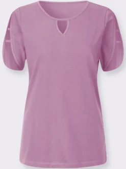 Freizeitshirt mit Paspel-Verzierungen