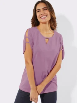 Freizeitshirt mit Paspel-Verzierungen