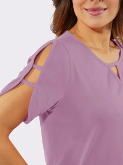 Freizeitshirt mit Paspel-Verzierungen