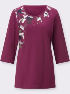 Freizeitshirt mit platziertem Druck