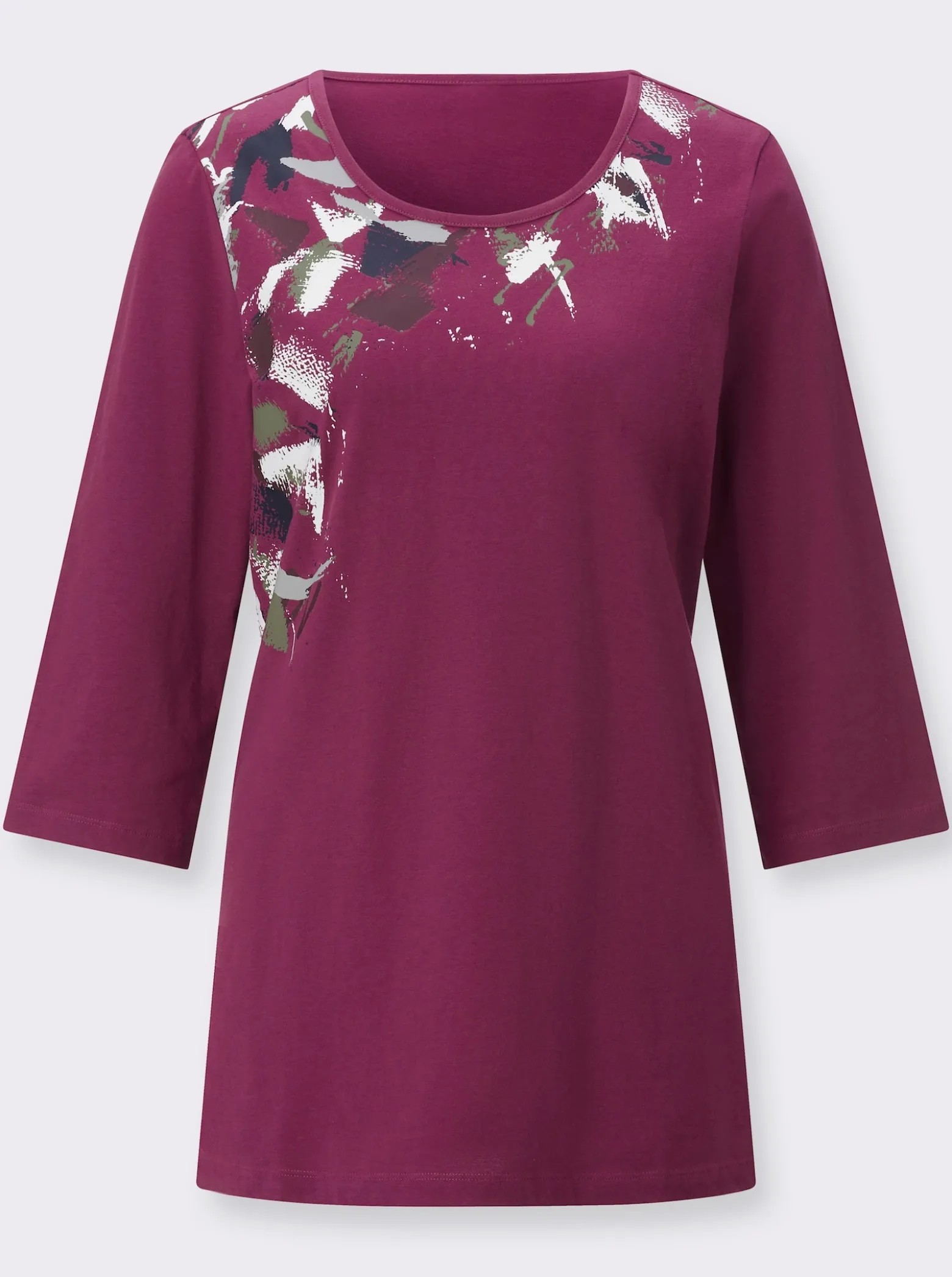 Freizeitshirt mit platziertem Druck
