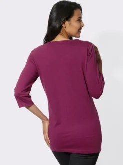 Freizeitshirt mit platziertem Druck
