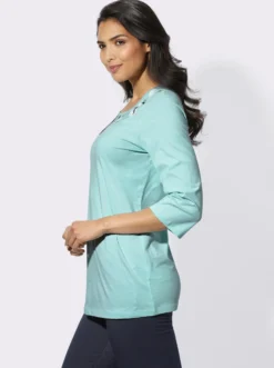 Freizeitshirt mit platziertem Druck