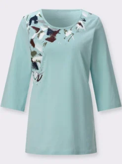 Freizeitshirt mit platziertem Druck