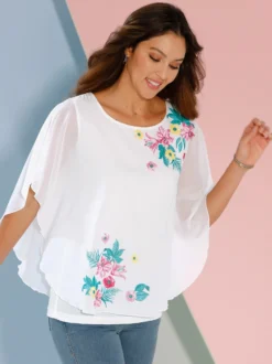 Georgettebluse im 2-in-1-Look