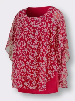 Georgettebluse mit Lagen-Look
